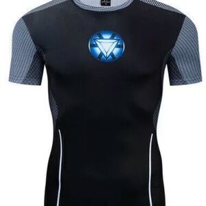 Men's Marvel Iron Man Brand New Compression Superhero Workout Casual Tee Shirt
